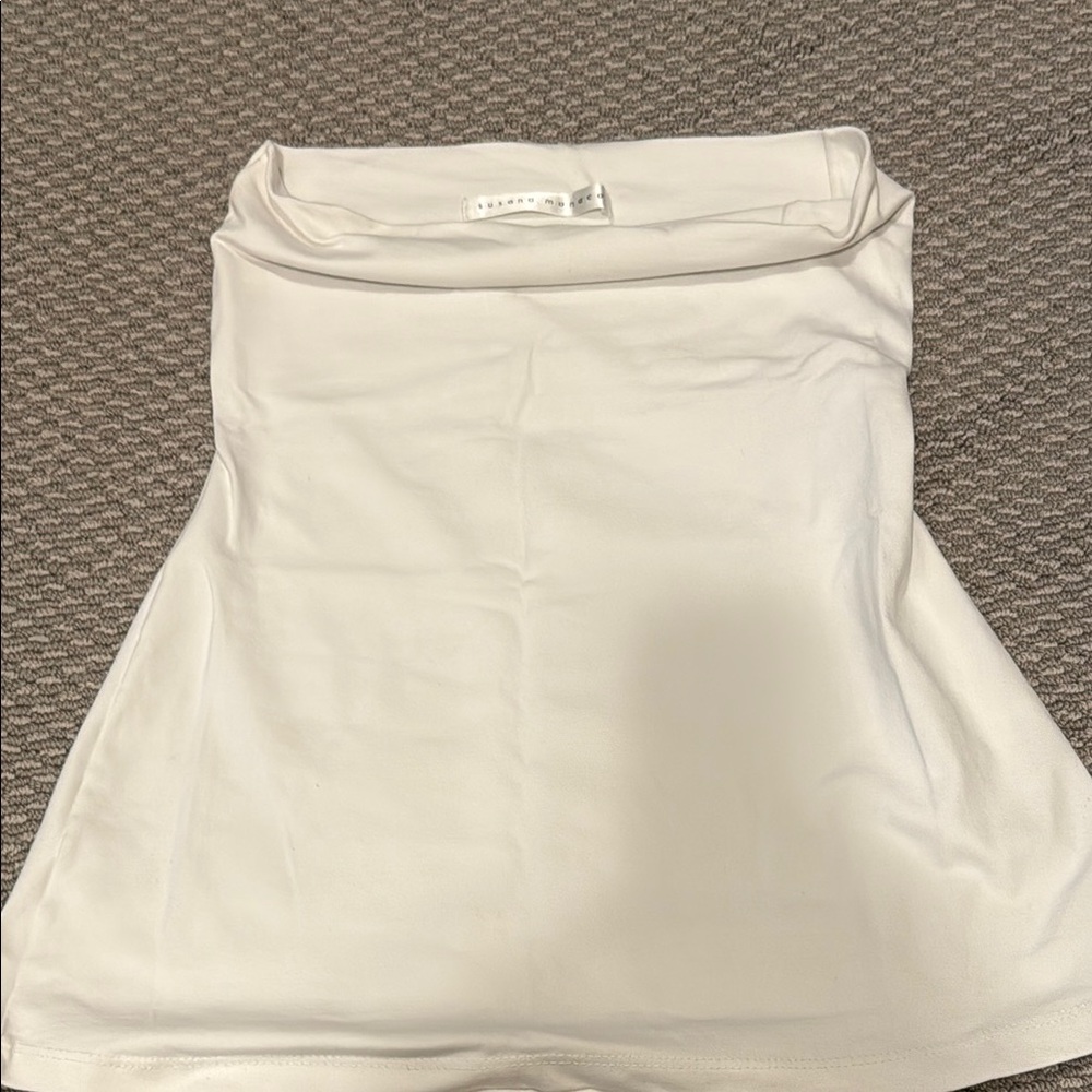 Susana Monaco White strapless top sz M